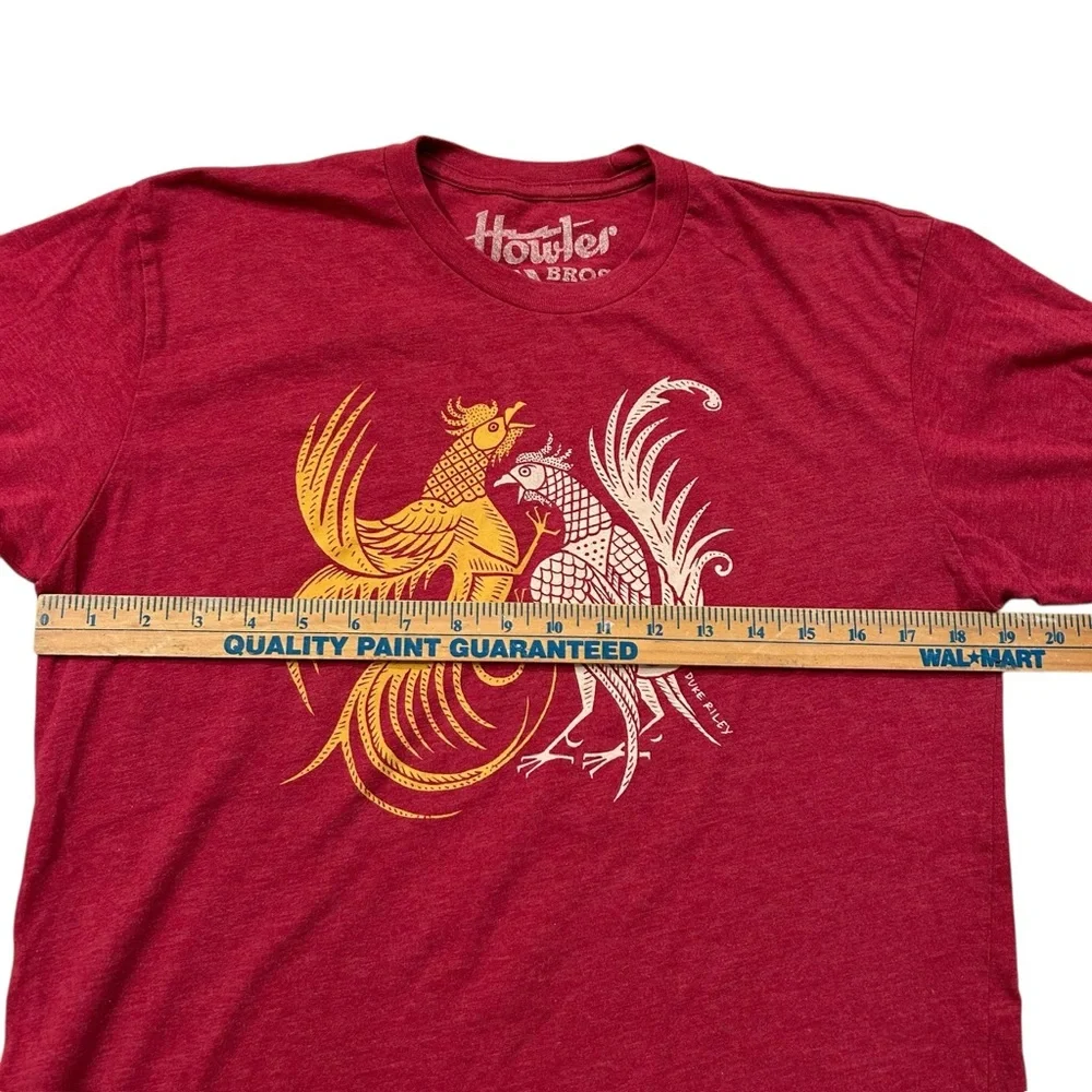 Howler Bros Mens M SS  T-Shirt Crew Neck Duke Riley Fighting Roosters SZ M - Picture 2 of 7